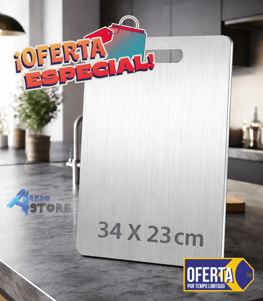 Tabla de Cocina de Acero Inoxidable 34X24CM
