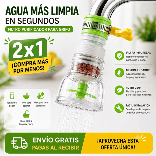 PURIFICADOR DE AGUA CON FILTRO 2X1