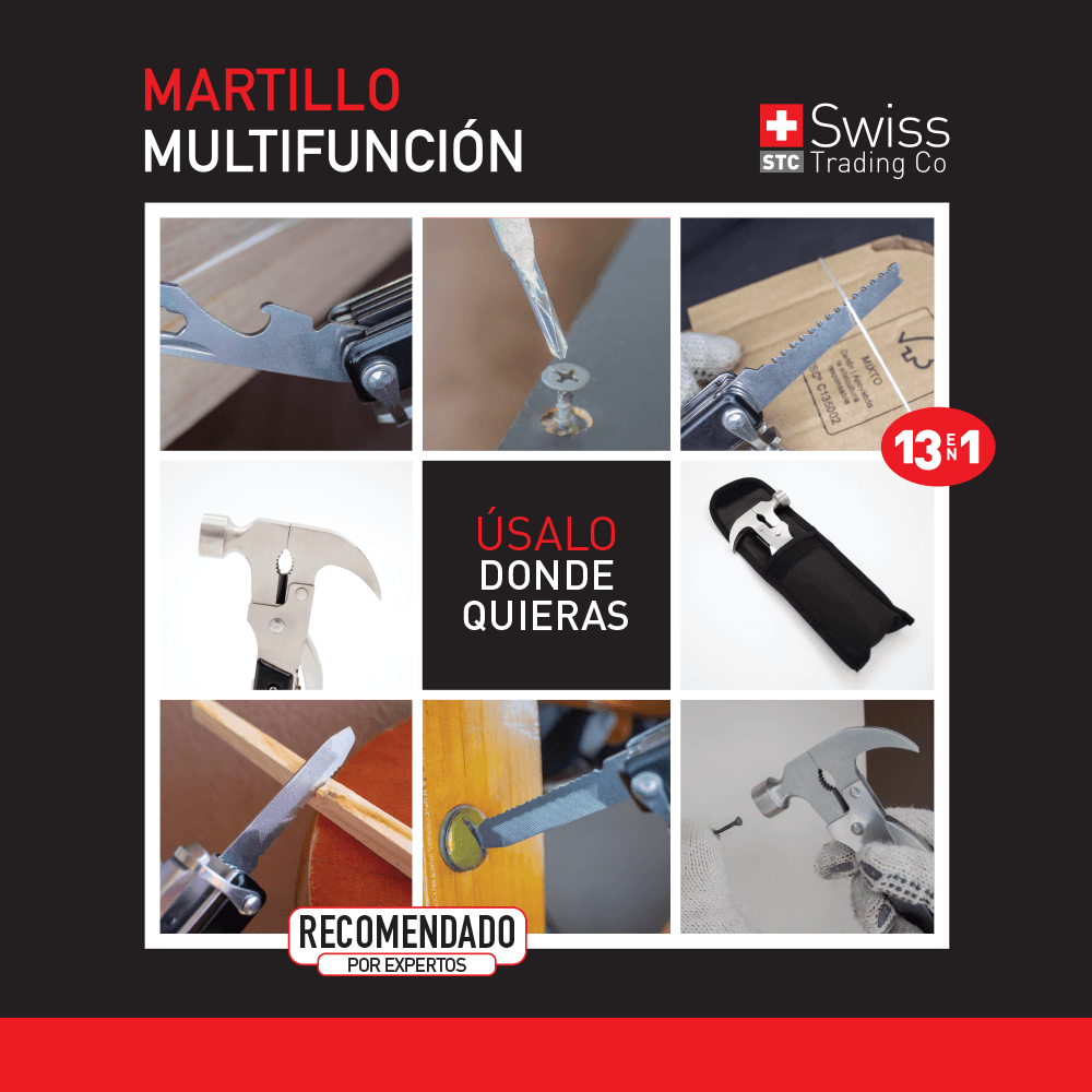 Martillo Multifunción 13 en 1