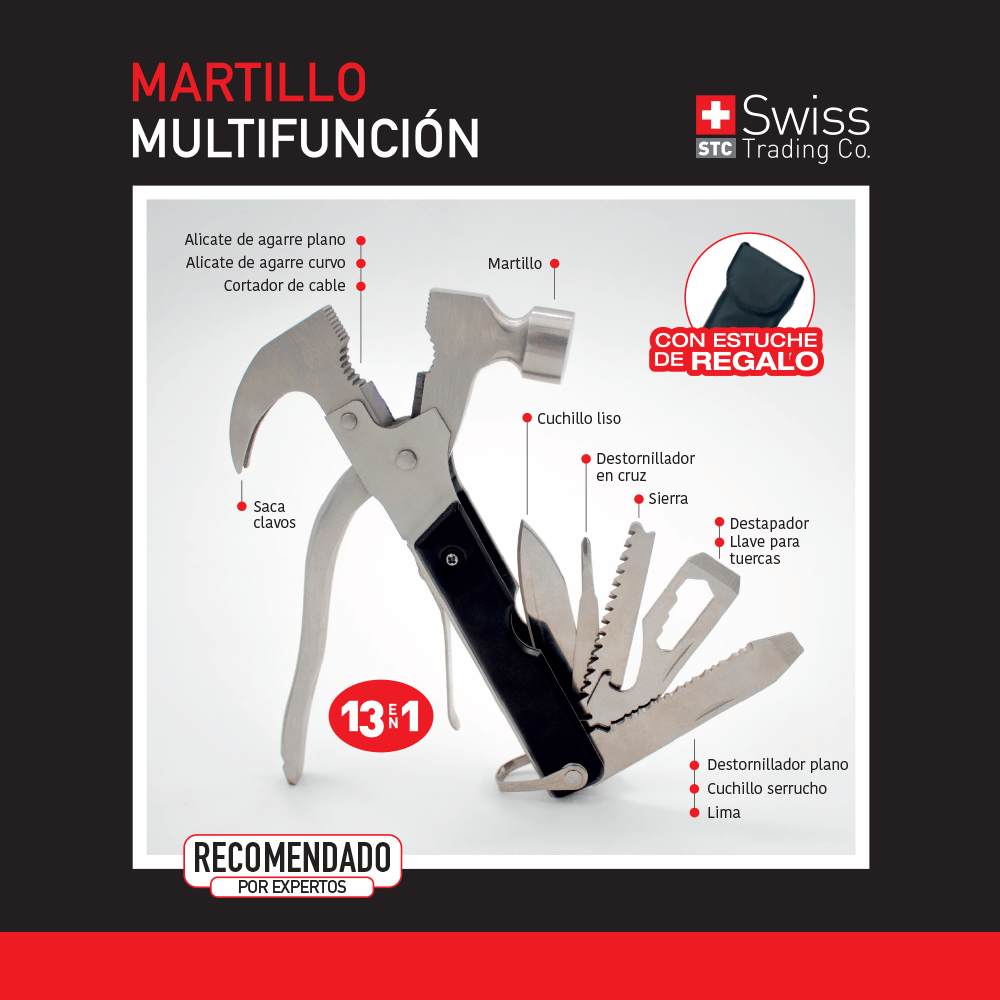 Martillo Multifunción 13 en 1