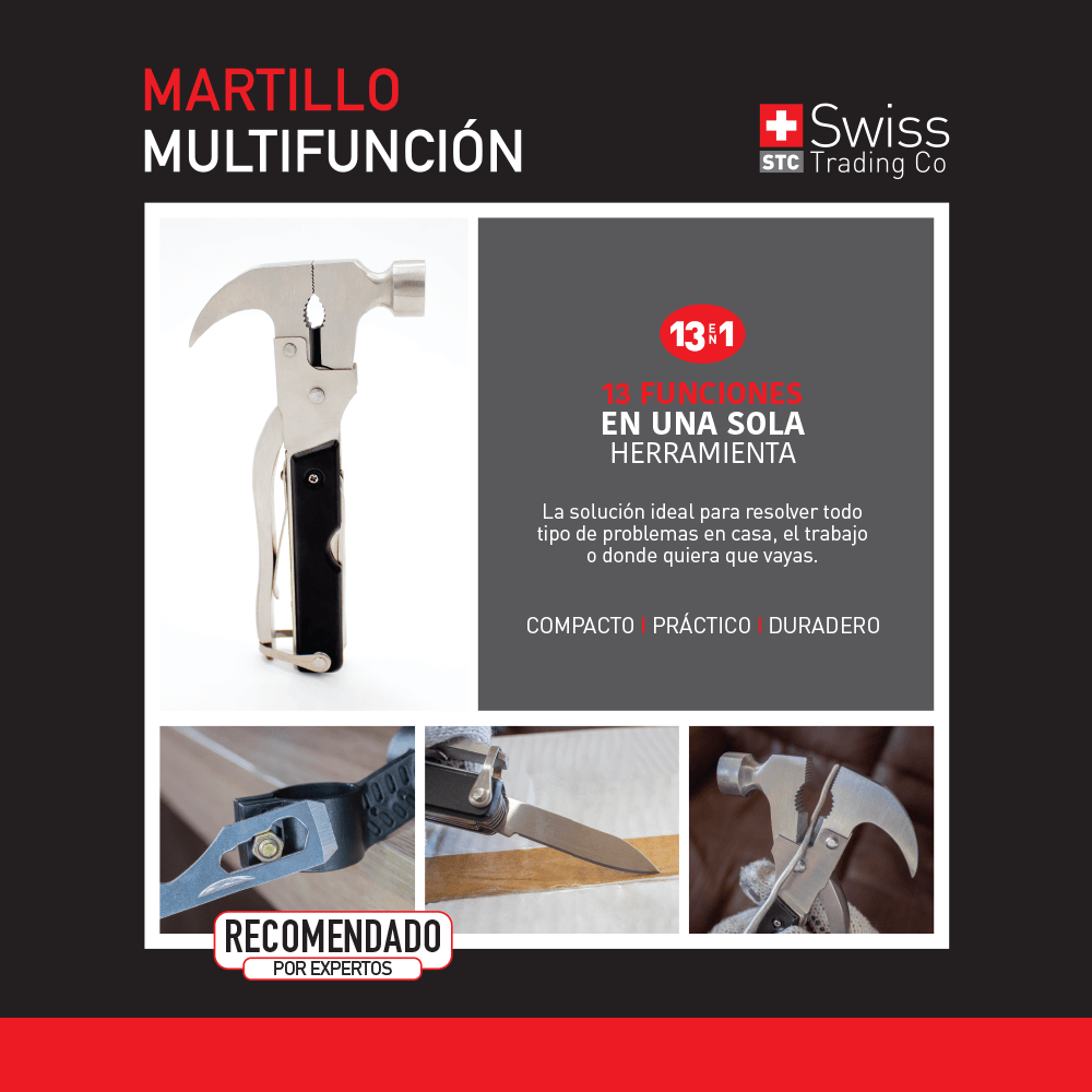 Martillo Multifunción 13 en 1