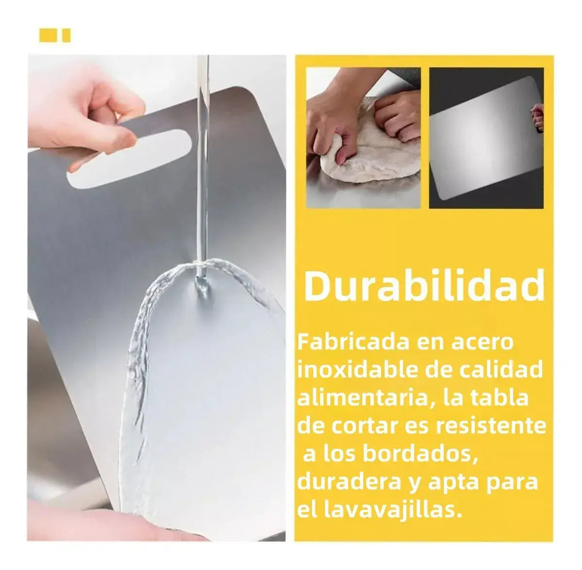 Tabla de Cocina de Acero Inoxidable 34X24CM