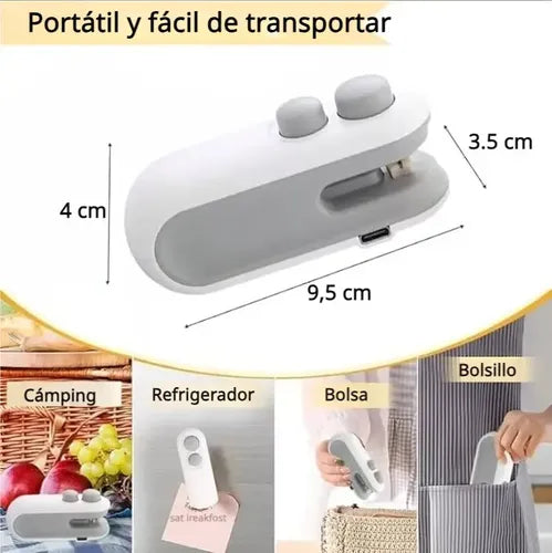 Mini Sellador de Bolsas Recargable