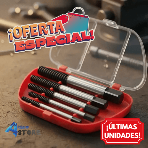 Kit Extractor de Pernos Cortados 5 piezas
